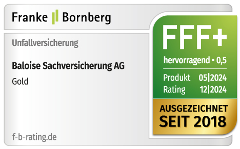 FFF-Siegel von Franke & Bornberg für Baloise Unfallversicherung Gold